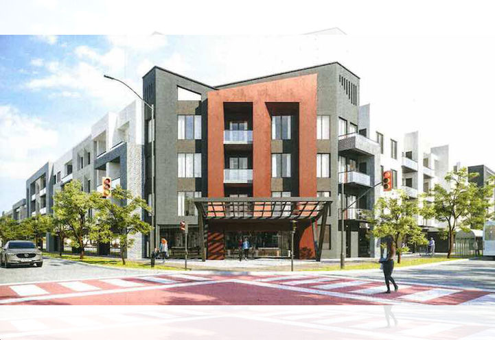 Strawberry Fields Condos Exterior View of Building and Entrance