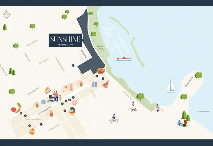 Sunshine Harbour Towns Map of Surrounding Lifestyle Amenities