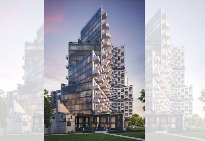 Ten West Condos Exterior Park View of Tower