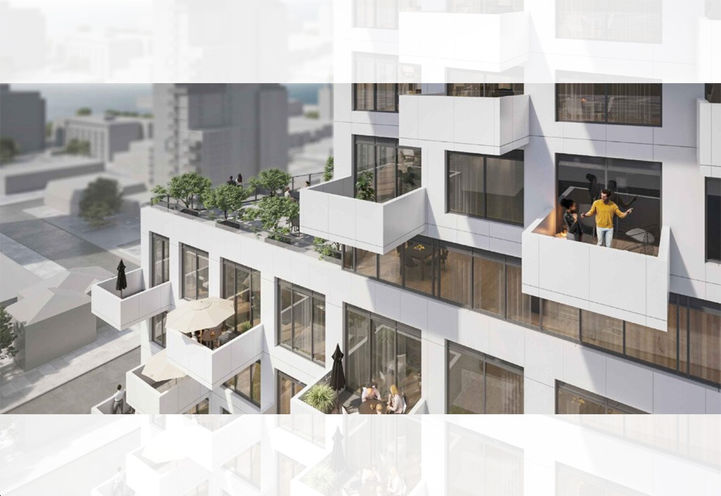 Ten West Condos Exterior View of Balconies