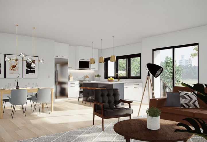 The 11 on Charles Towns Interior View of Open Concept Living Space