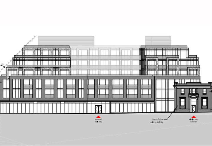 South Facing Elevation Diagram of The Beach House Condos