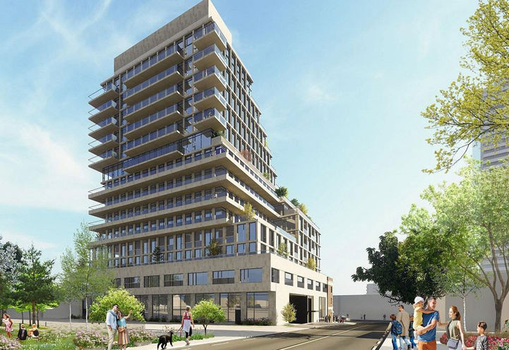 Looking East to The Capitol Residences Early Design