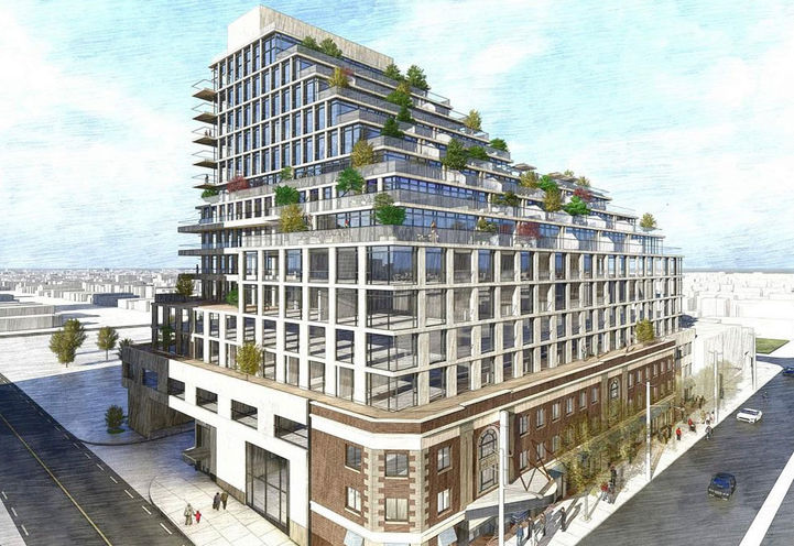 Northwest View of  Capitol Theatre at 2500 Yonge St Early Design