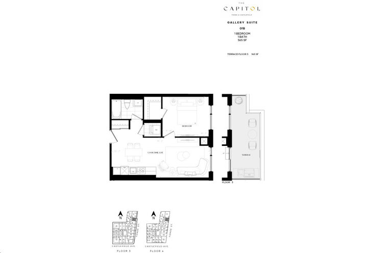 The Capitol Residences - Gallery Suite - 1 Bed 1 Bath with Terrace