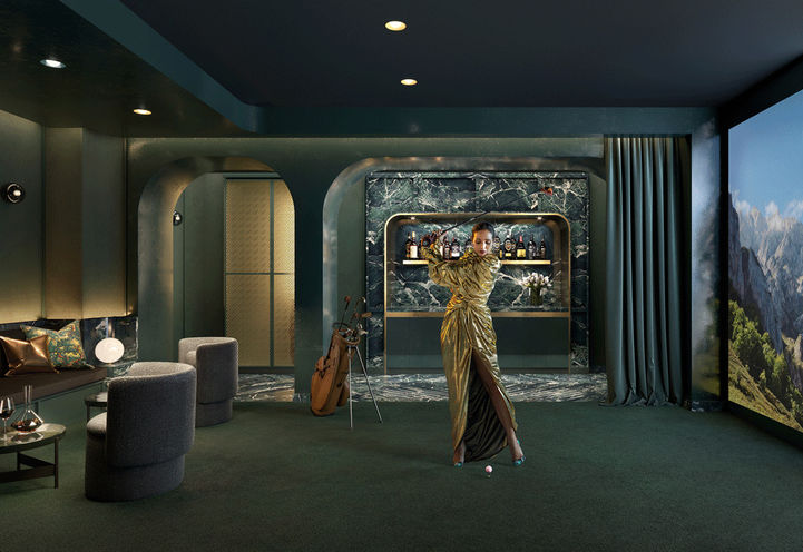 The Capitol Residences Indoor Golf Simulator and  Parlour