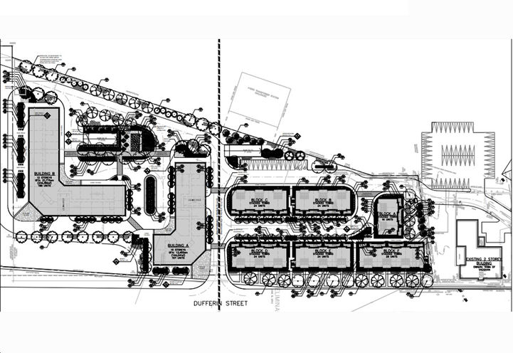 Aerial Site Plan Showing Condos and Towns at The Citadel Condos