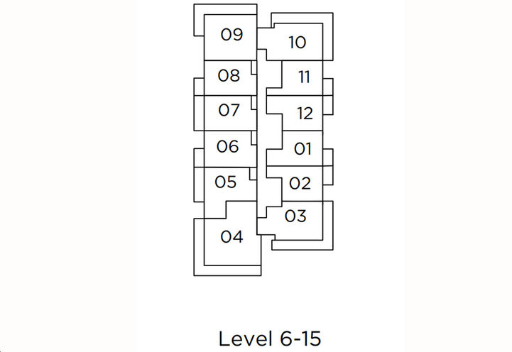 Key Plate for The Davis Condos level 6-15