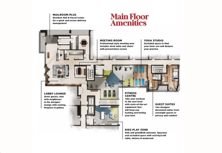 Main Floor Amenities at The Davis Condos