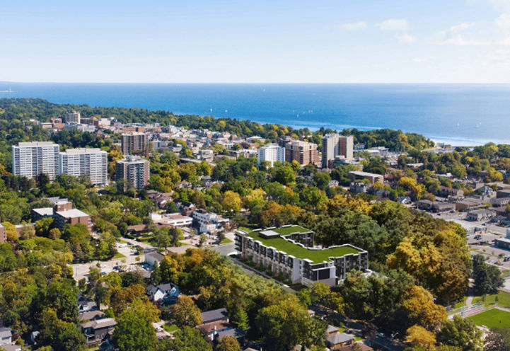 The Deane Condos Aerial View of Building