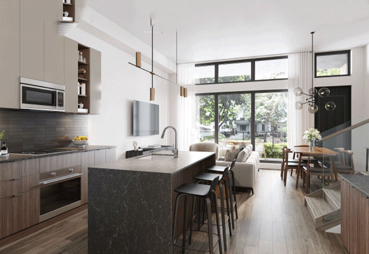 The Deane Condos Living Room and Kitchen Suite Interior