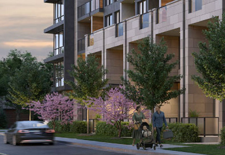 The Deane Condos Streetscape View of Lower Levels