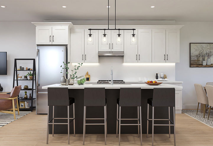 The Gates of Hyde Park Towns Interiors - Kitchen with Island