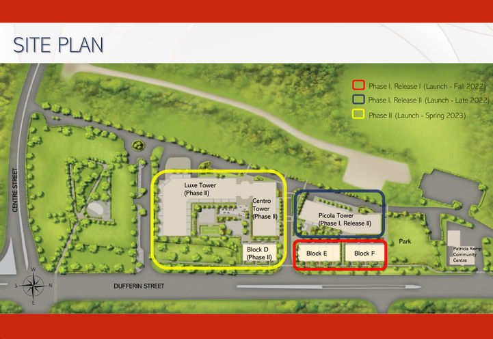 The Gates of Thornhill Towns Aerial View of Site Plan