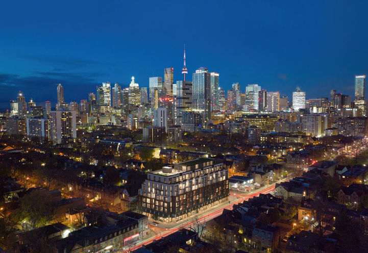 The Georgian Residences Aerial View with Downton Skyline