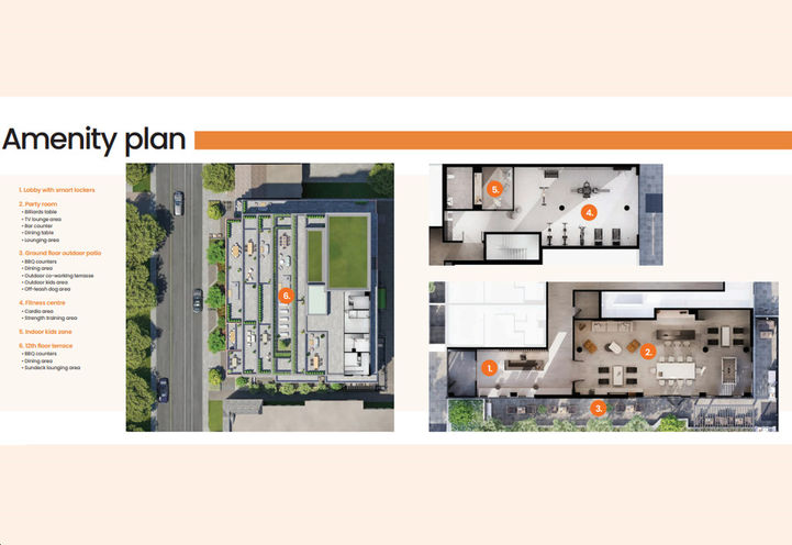 The Groove Condos Building Amenity Plan