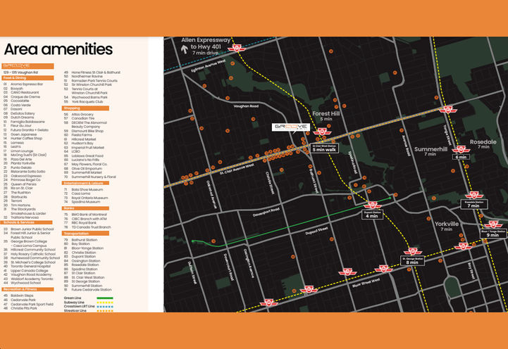 The Groove Condos Map of Neighbourhood Amenities