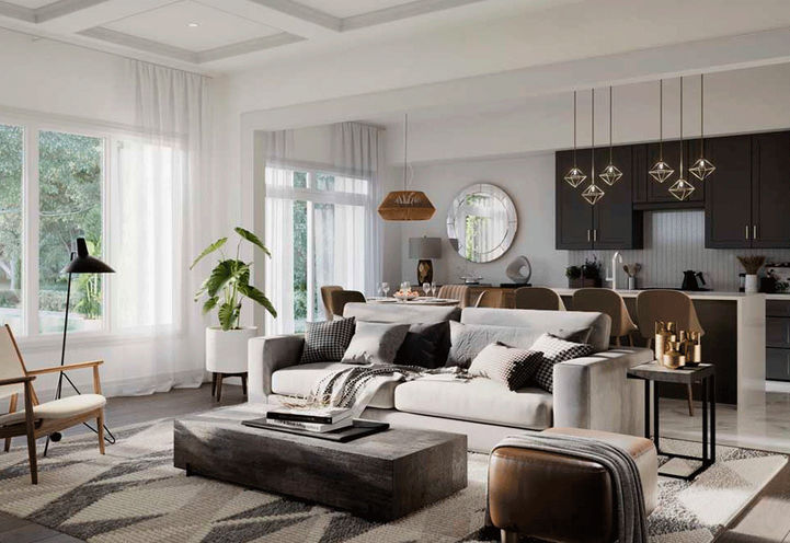 The Heights of Harmony Living Room Interior View