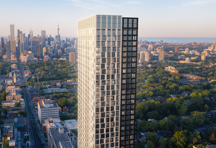 The Hill Residences Looking South at Tower Upper Level Exteriors