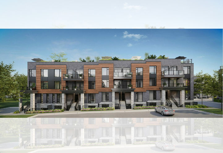 The Markdale Towns Front View of Exteriors From Street Level