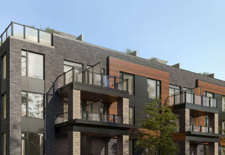 The Markdale Towns View of Resident Balconies and Rooftop Patios