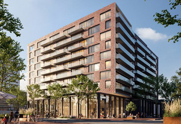 The Mason at Brightwater Close Up View of Exteriors From Courtyard