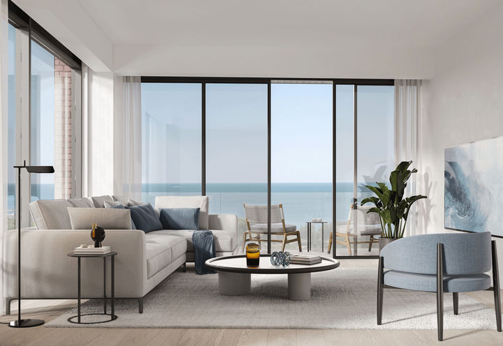 The Mason at Brightwater Living Room with a View