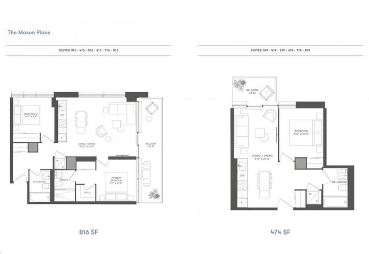 The Mason at Brightwater Sample Floor Plans