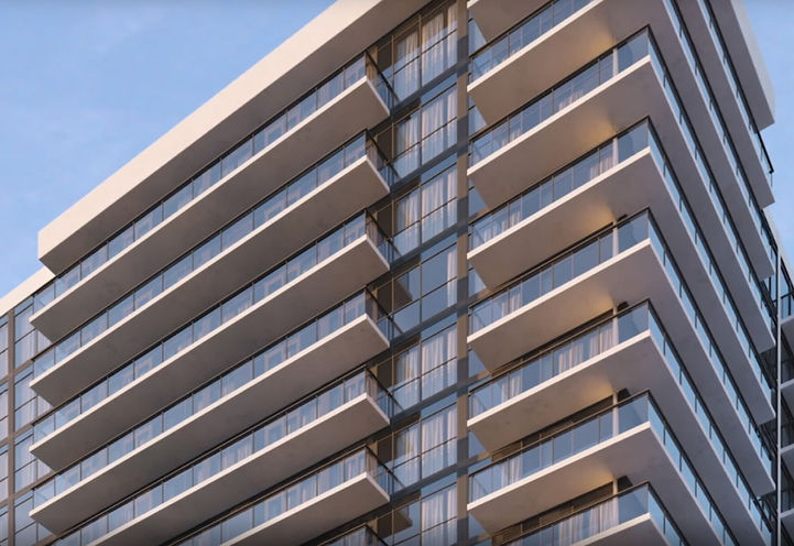 The Millhouse Condos Close Up Exterior View of Upper Levels