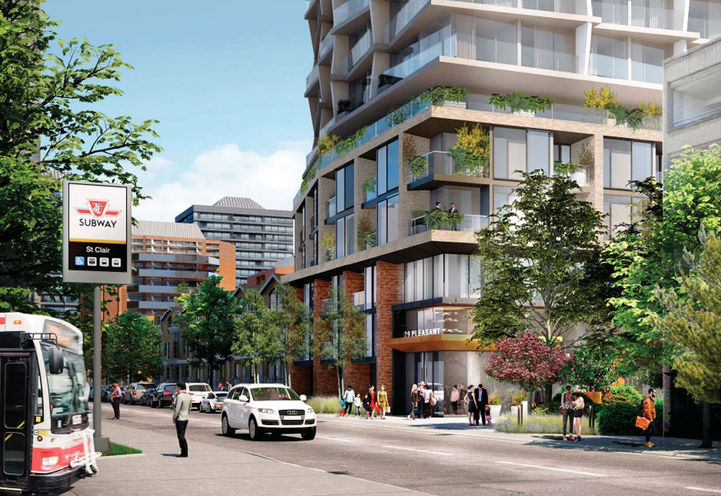 The Notable Condos - Looking to the Street and Podium level