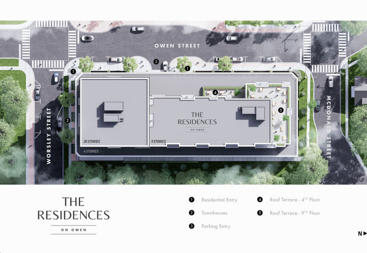 The Residences on Owen Aerial View of Site Plan