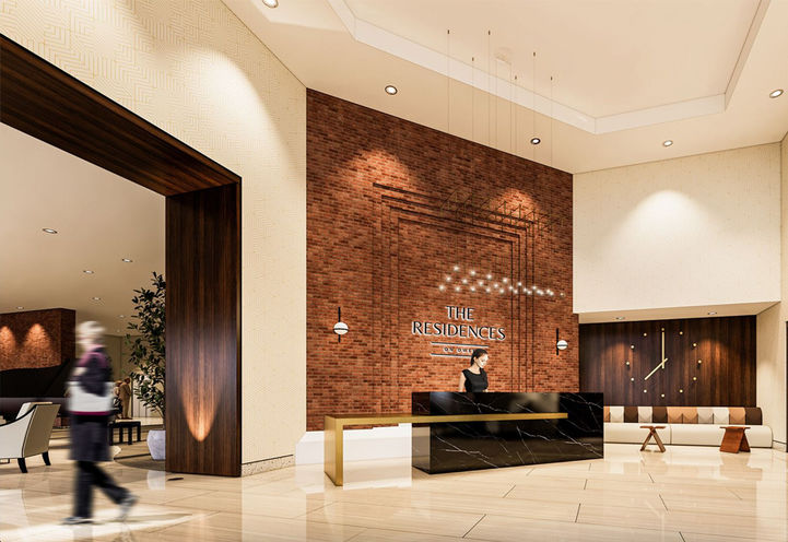 The Residences on Owen Grand Lobby with Concierge and Lounge Area