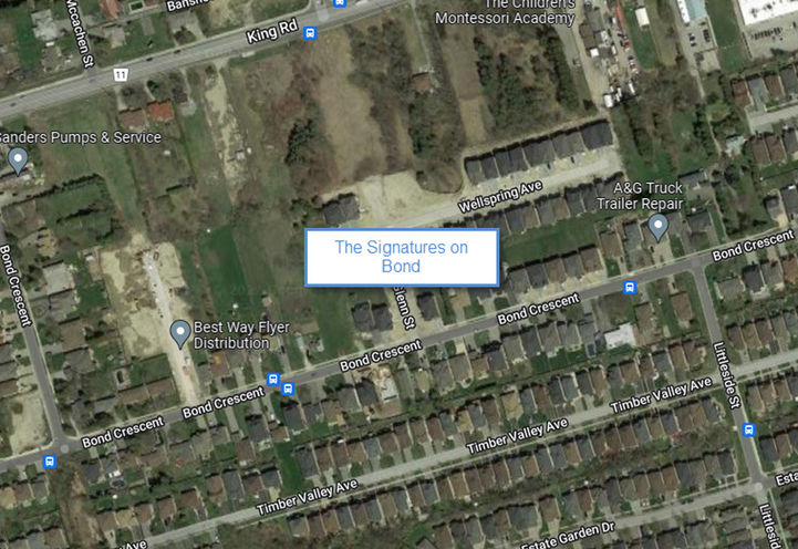 The Signatures on Bond Satellite Map View of Project Location