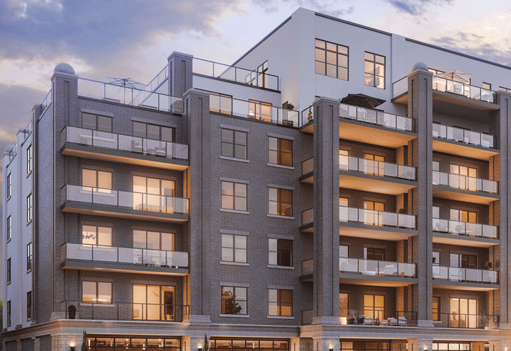 The Stanley District Condos- Looking to the Balconies and Terraces