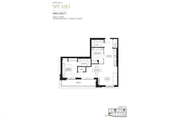 The Stanley District  Condos- One Bedroom plus Den Sample Floorplan