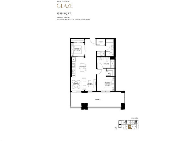 The Stanley District  Condos- Two Bedroom Sample Floorplan