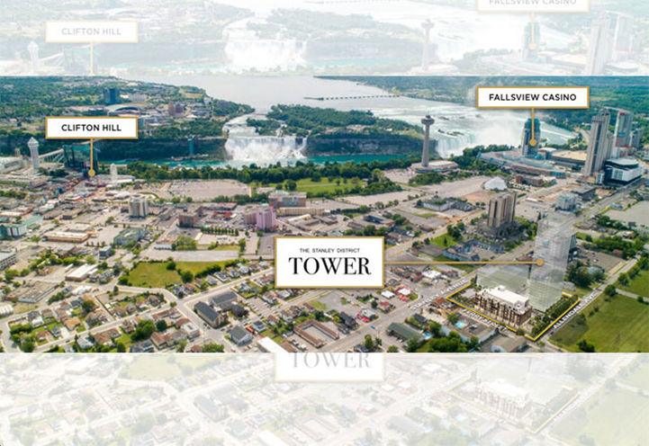 The Stanley District Tower  Satellite Aerial View