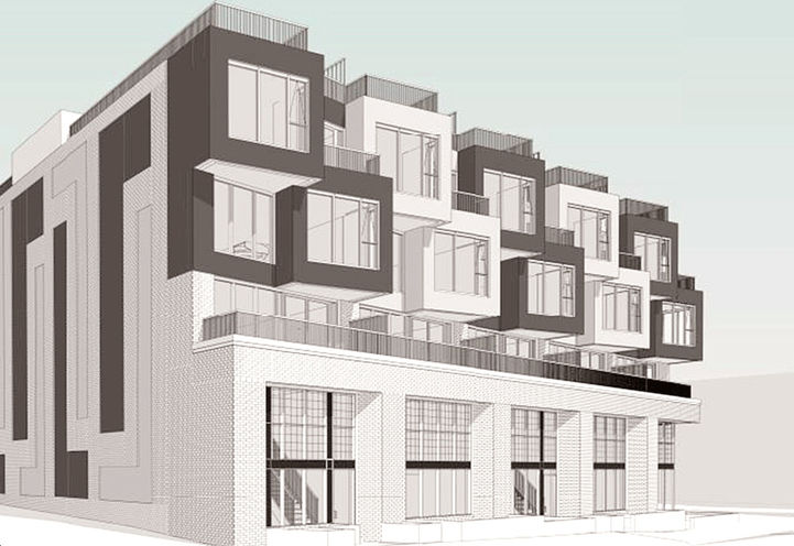 Side View of The Stockton Condos