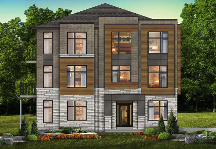 The Towns of Rutherford Heights Side Elevation of Unit Exteriors