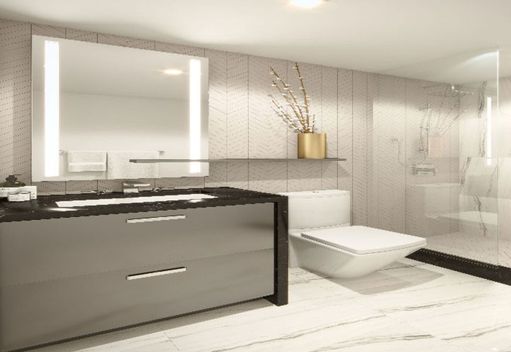 Bathroom Ensuite Interior at The United BLDG Condos