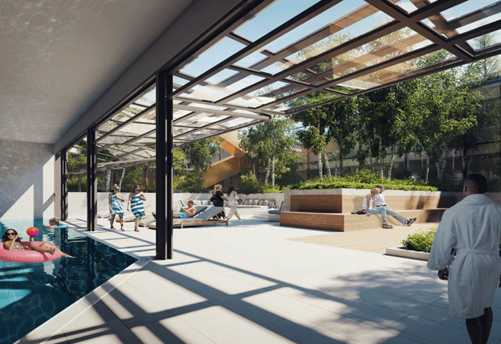 Outdoor Terrace with Pool and Sitting Areas