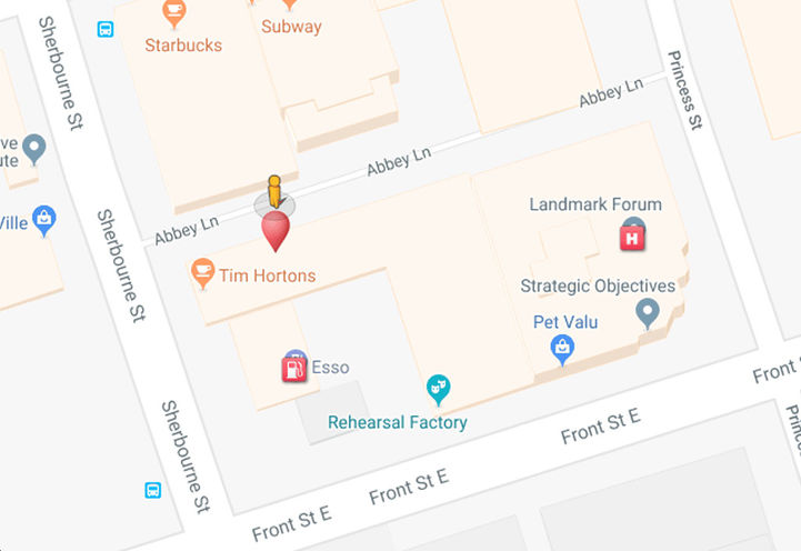 Land form View of Front St. E and Sherbourne Street The Whitfield Condos