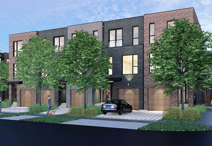 The Winston Collection Homes Street level View of Towns