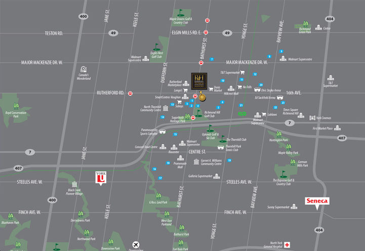 Town Manors Map View of Surrounding Amenities