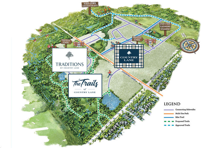 Traditions of Country Lane - Map of Master Planned Community