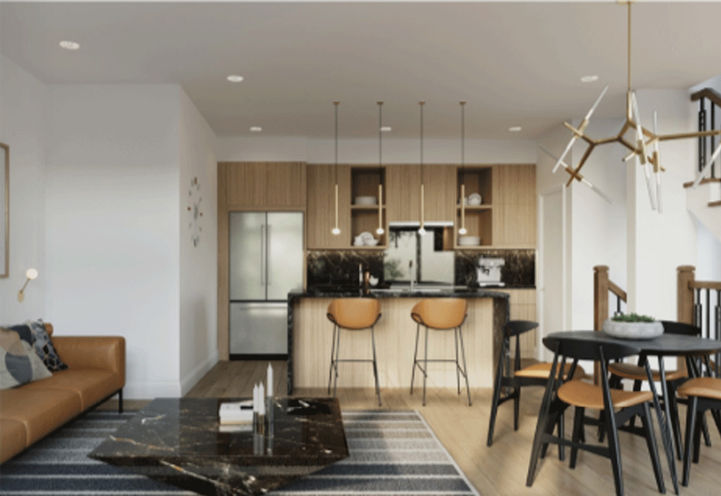 Twelve Oaks Towns Kichen with Breakfast Bar and Stools