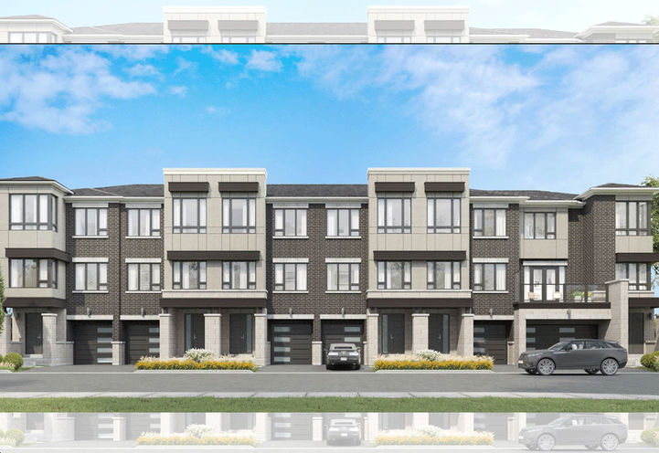 Twelve Oaks Towns Street View of 3 Storey Homes