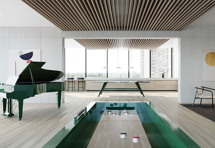 Billiard Room with Piano at Untitled Toronto Condos 2