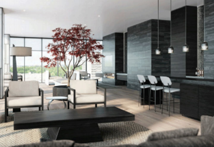 Indoor Lounge with Seating and Bar Area at Untitled Toronto Condos 2