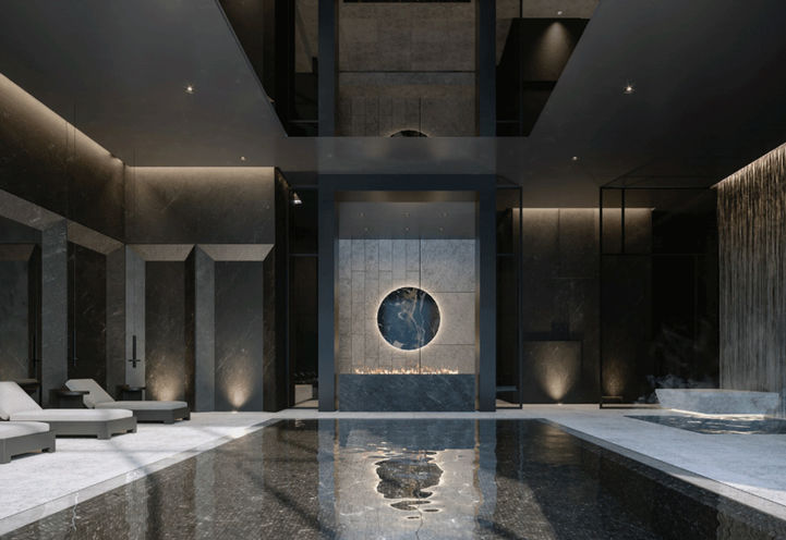 Indoor Pool and Lounge Area at Untitled Toronto Condos 2